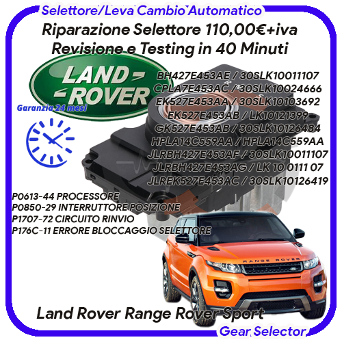 Selettore cambio Land Rover Range Rover SD4/TD4 tutti i modelli